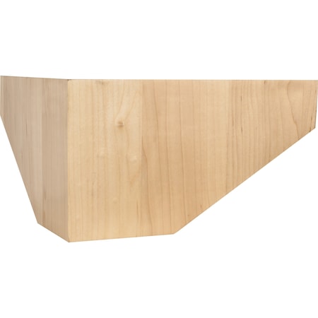 Hardware Resources 8" Wx8"Dx4-1/2"H Cherry Shaker Pedestal Corner Foot PFCSHA-CH